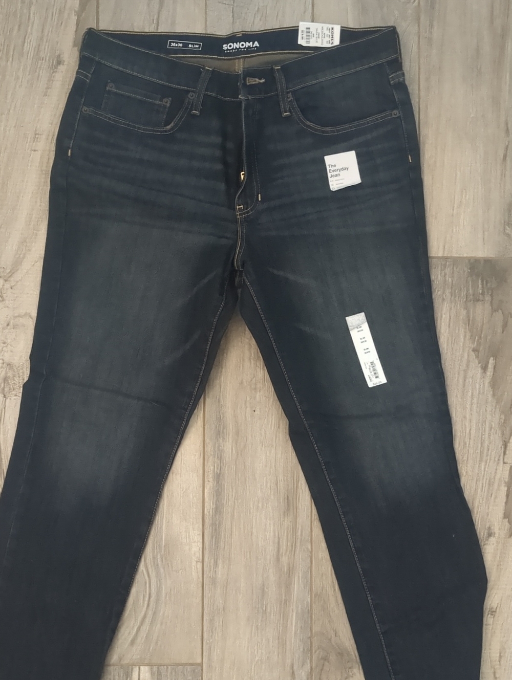 Sonoma Men's Dark Indigo Slim Jeans